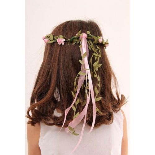 haarkrans halo roosjes - roze | 684 | 2