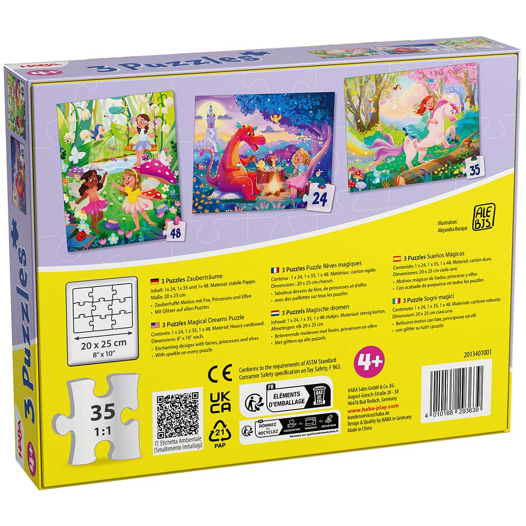 haba puzzel 3 magische dromen - 24,35,48st | 2013401001 | 6