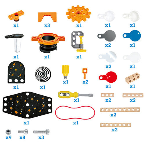 hape bouwset optica laboratorium - 54-delig | E3034 | 5