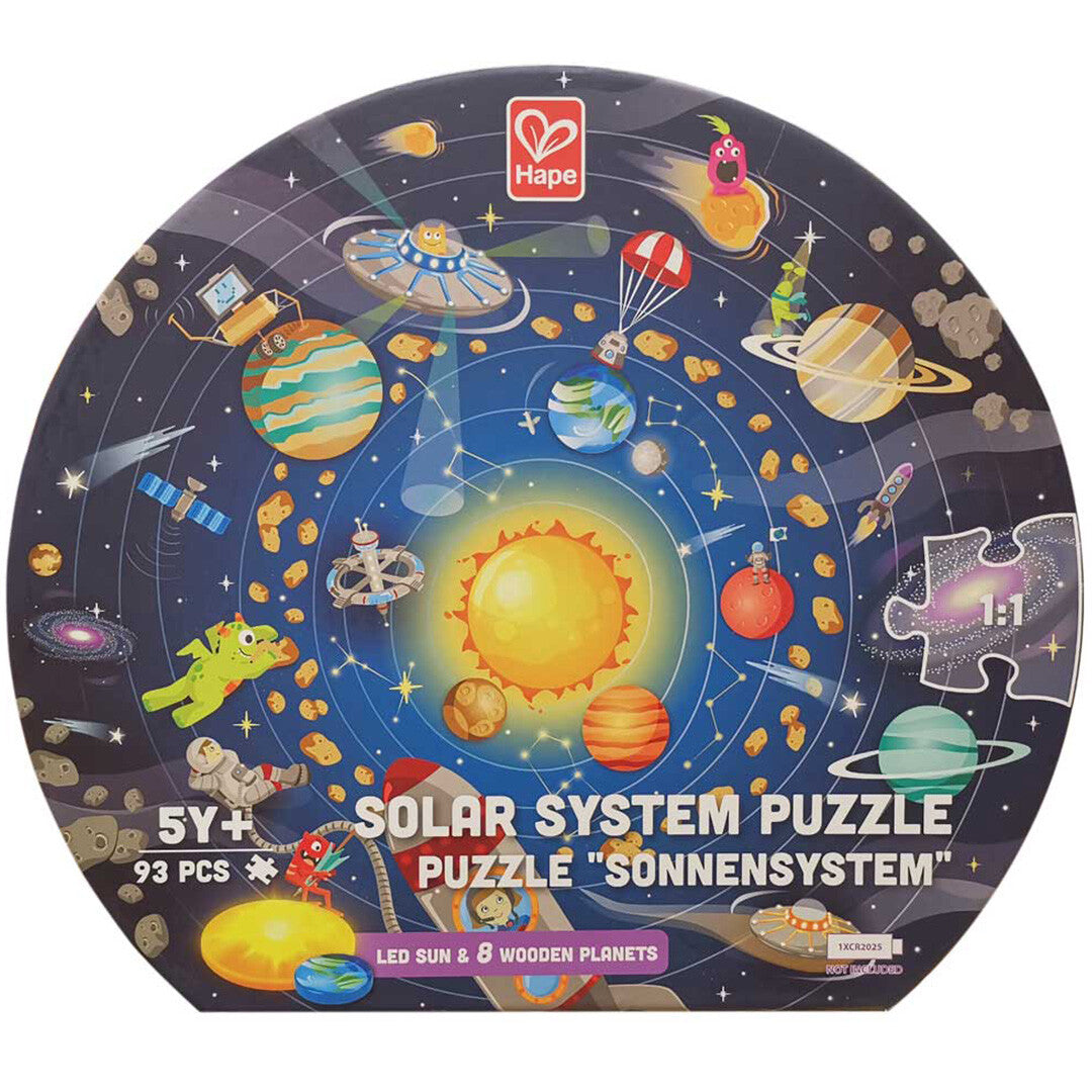 hape puzzel met zonnestelsel lamp - 93st | E1625 | 0