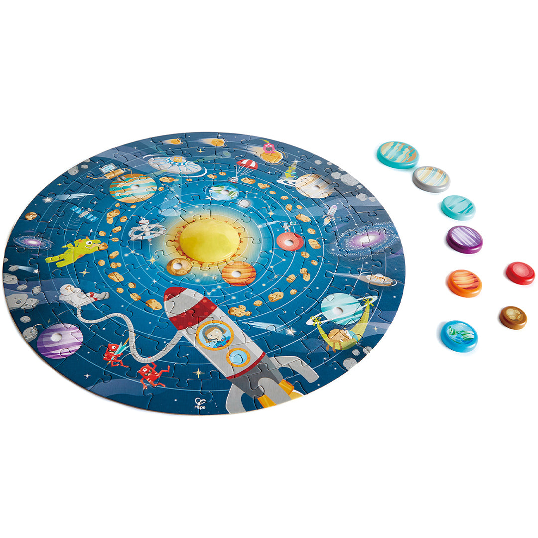 hape puzzel met zonnestelsel lamp - 93st | E1625 | 1