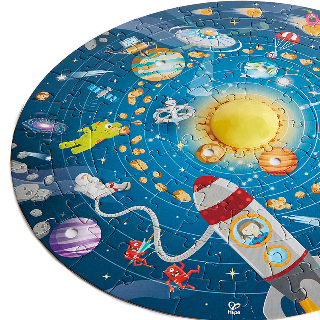 hape puzzel met zonnestelsel lamp - 93st | E1625 | 2