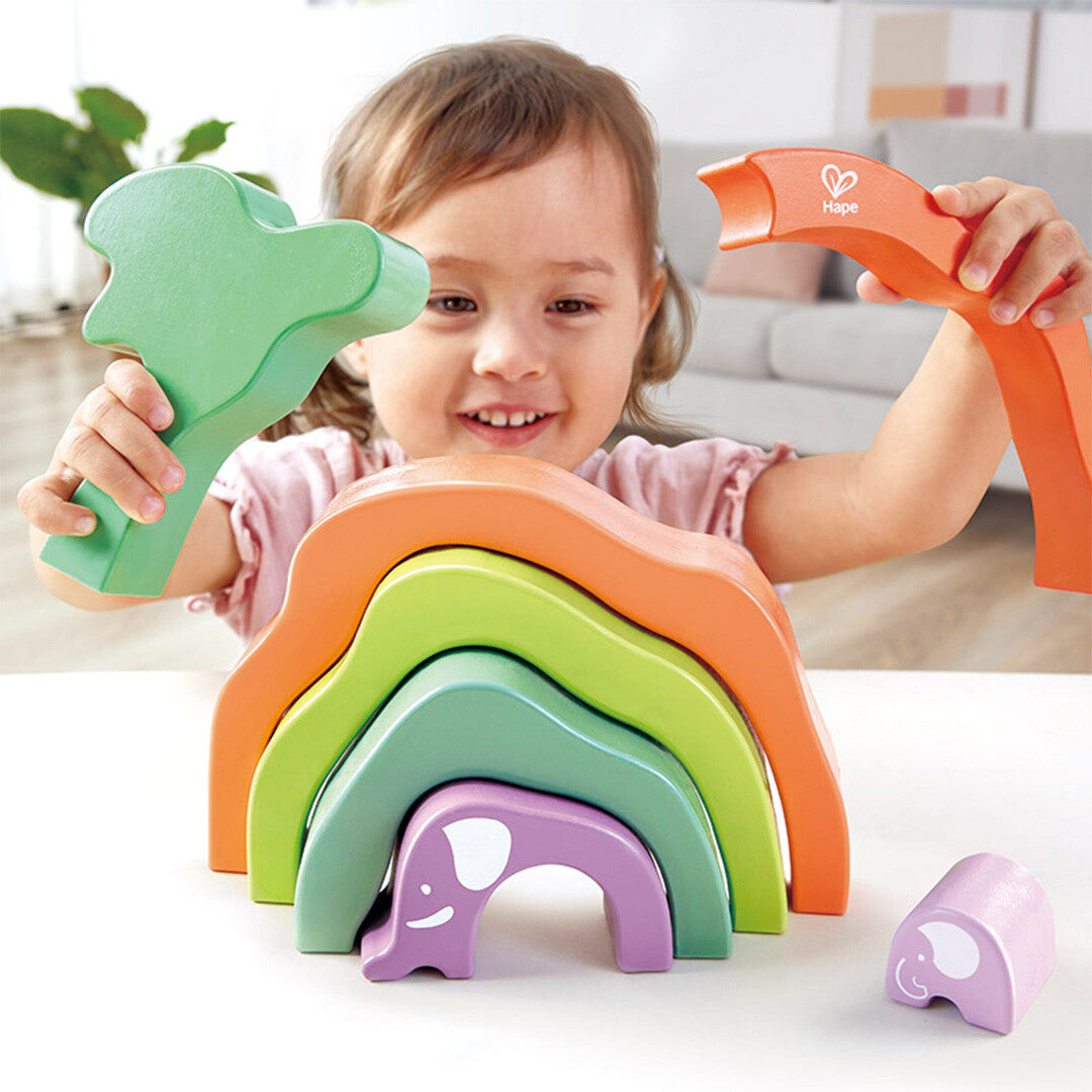 hape stapelvormen safari olifant | E0489 | 2