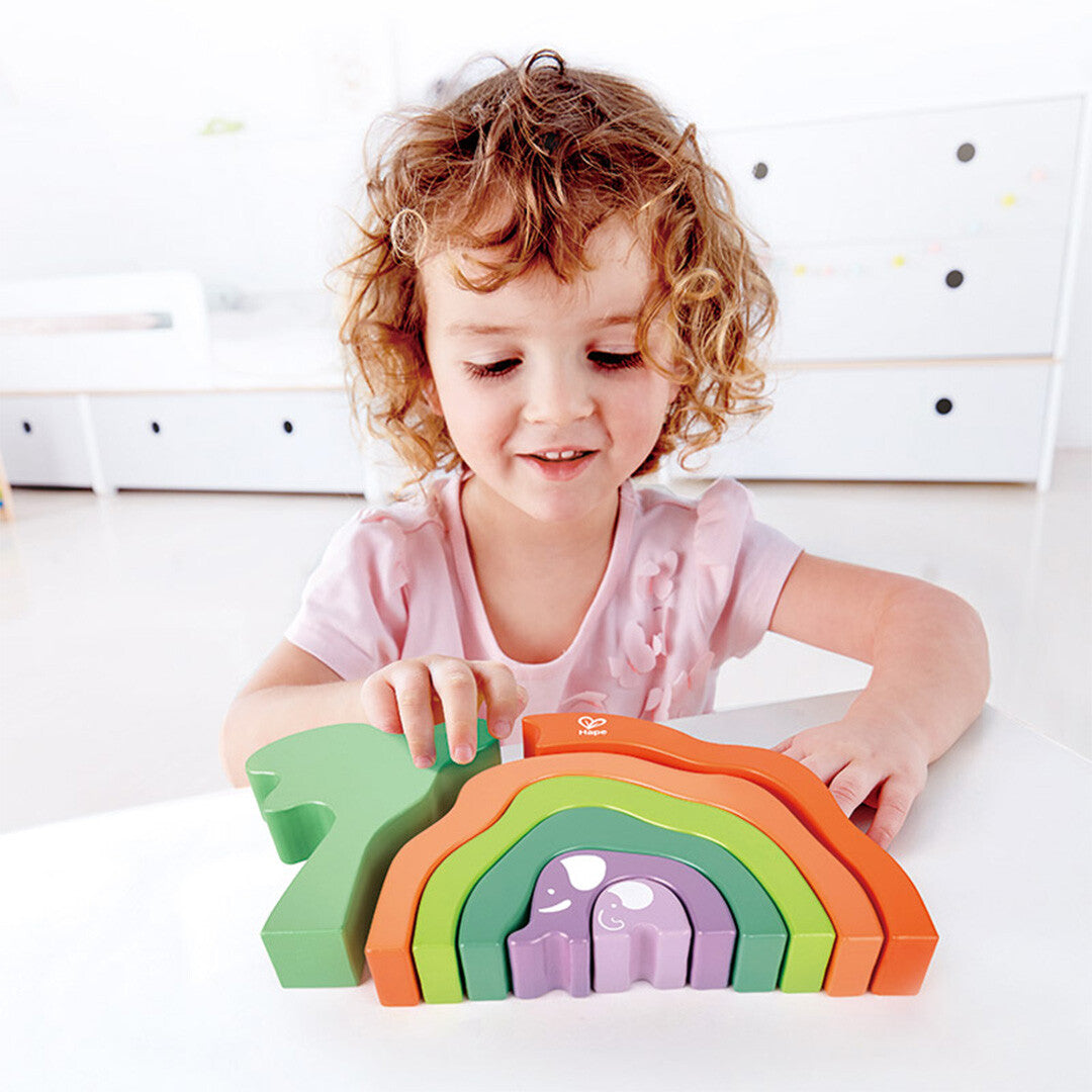 hape stapelvormen safari olifant | E0489 | 3