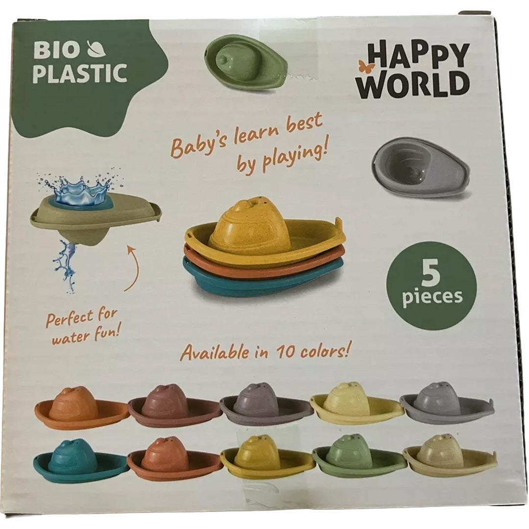 happy world stapelbare badbootjes - 5st - assorti | 3