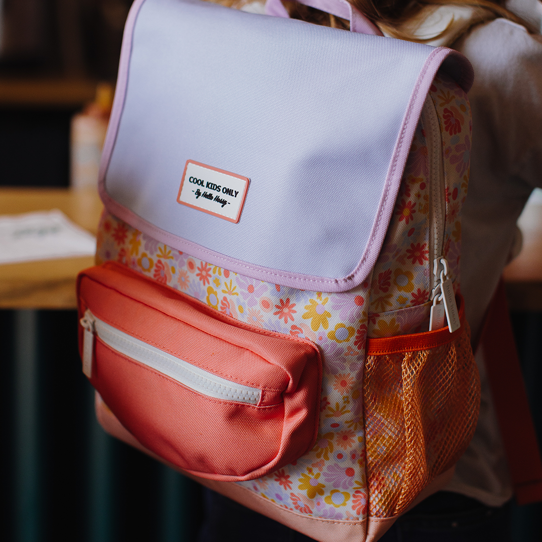 hello hossy kleuterrugzak retro flowers - 31 cm | SAC-P-030-2-5ANS | 1