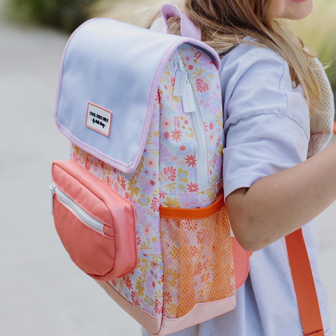 hello hossy kleuterrugzak retro flowers - 31 cm | SAC-P-030-2-5ANS | 3