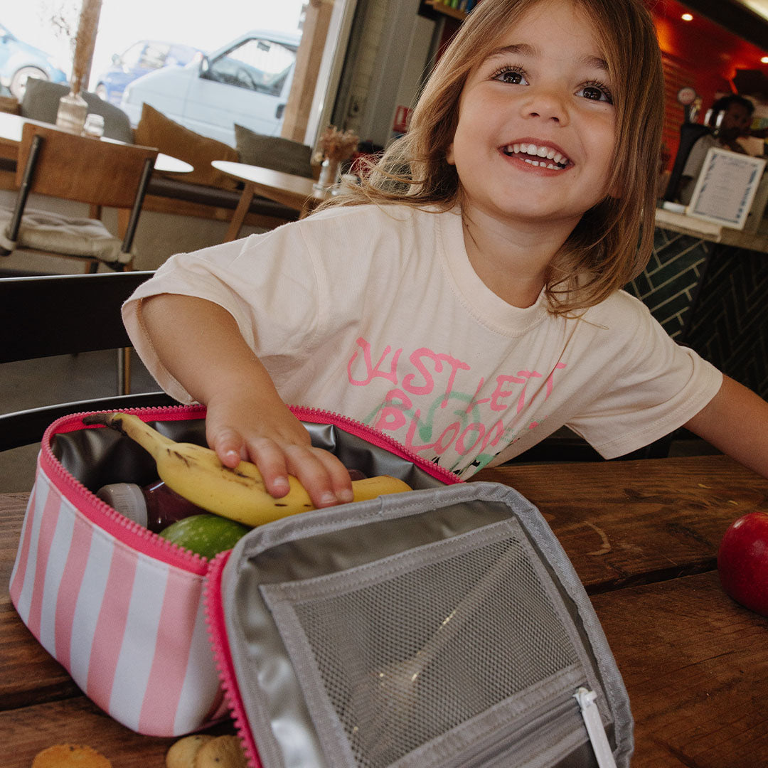 hello hossy lunchtas pink stripes | LUN-P-001-TU | 1