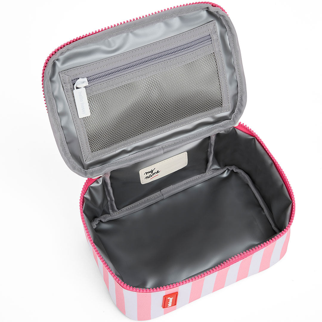 hello hossy lunchtas pink stripes | LUN-P-001-TU | 3