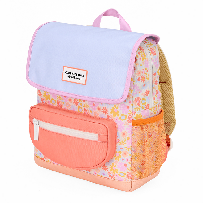 hello hossy rugzak retro flowers - 38 cm | SAC-P-030-6ANS | 0
