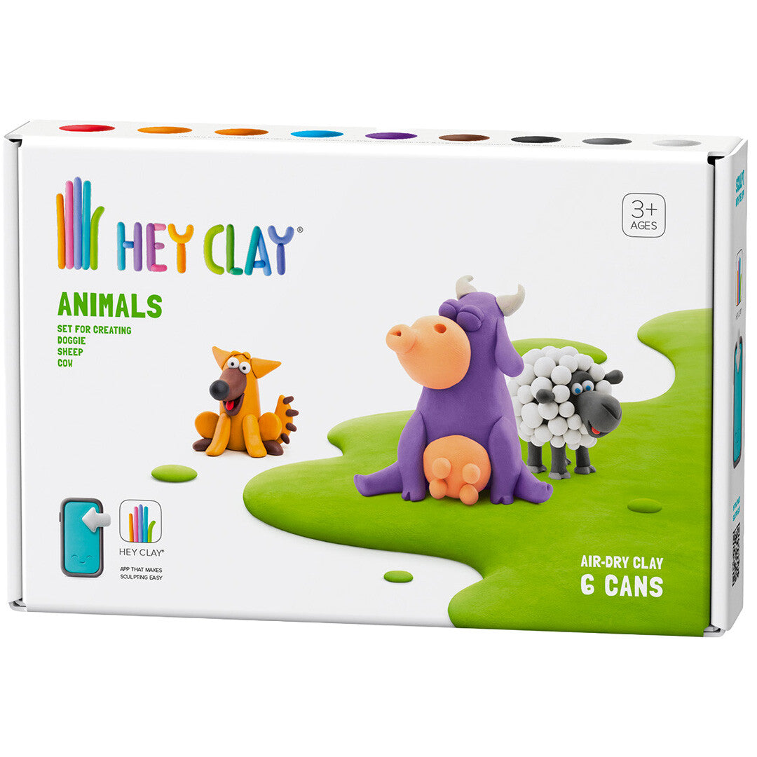 hey clay boetseerklei boerderijdieren - hond, schaap en koe | 60024 JAN | 0
