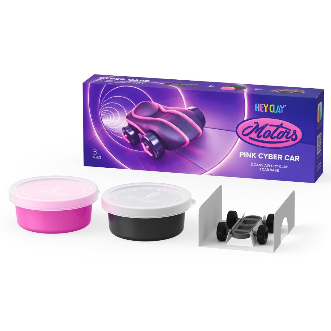 hey clay boetseerklei motors - pink cyber car | 20902 | 1
