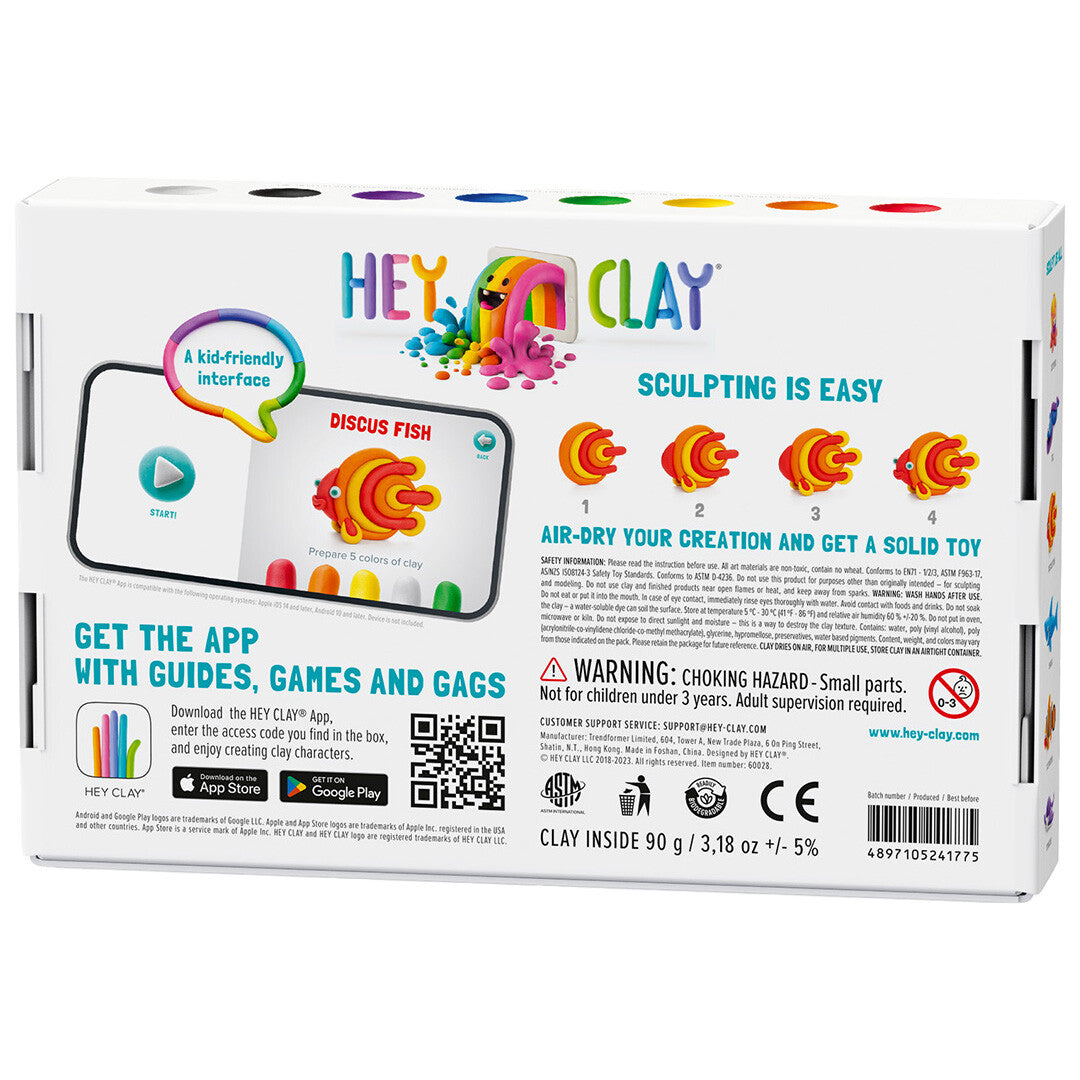 hey clay boetseerklei oceaan - clownvis, discusvis en aal | 60028 | 5