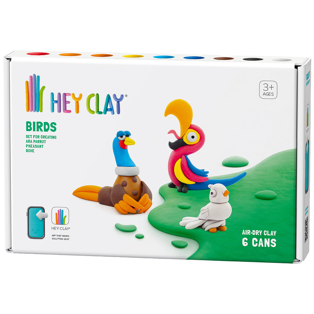 hey clay boetseerklei vogels - fazant, papegaai en duif | 60025 | 0