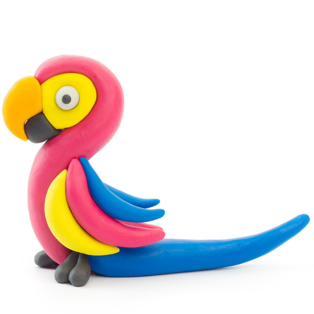 hey clay boetseerklei vogels - fazant, papegaai en duif | 60025 | 2