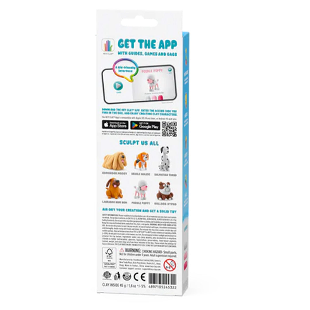 hey clay boetseerklei dog buddies - poodle poppy - 3st | 30147 | 1