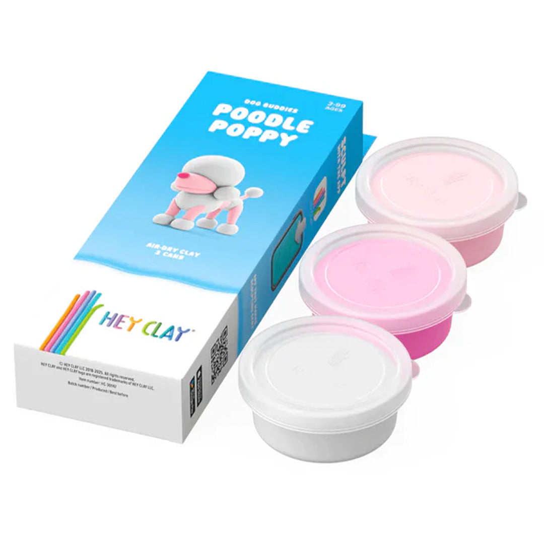 hey clay boetseerklei dog buddies - poodle poppy - 3st | 30147 |  3