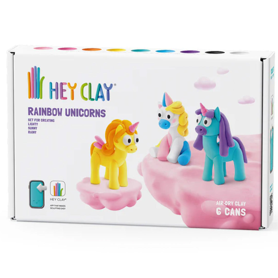 hey clay boetseerklei rainbow unicorns - 6st | 60053 | 3