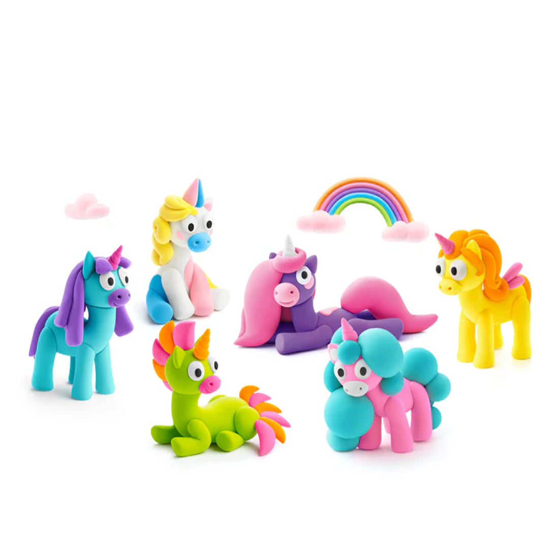 hey clay boetseerklei rainbow unicorns - 6st | 60053 | 4
