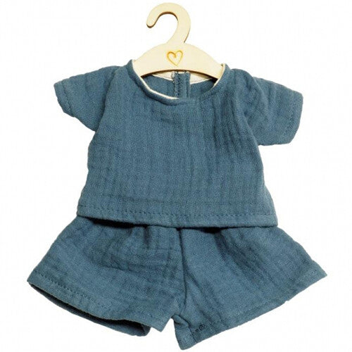 hollie poppenkleding broek en shirt - indigo - 34 cm | HO3015 | 0