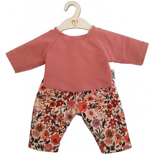 hollie poppenkleding broek en shirt - retro flowers - 34 cm | HO3006 | 0