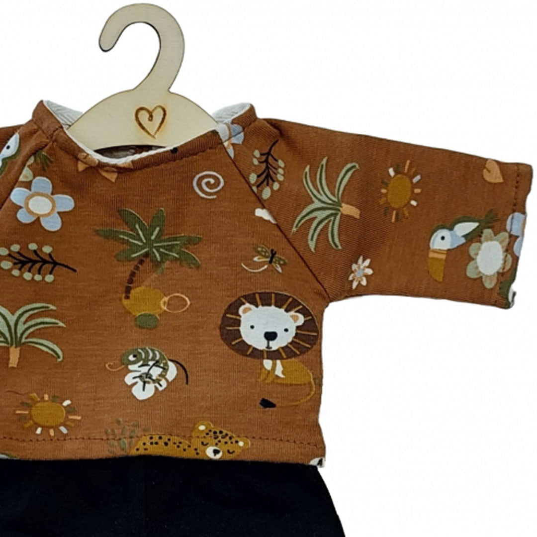 hollie poppenkleding broek en shirt - safari - 34 cm | HO3038 | 1