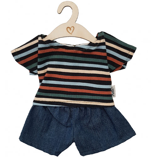 hollie poppenkleding broek en shirt - stripes - 34 cm | HO3019 | 0