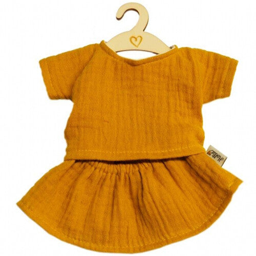 hollie poppenkleding rok en shirt - ochre - 34 cm | HO3013 | 0