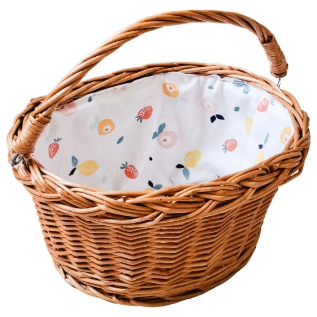 hollie gevlochten kinderfietsmandje - glitter fruit | HO1026 | 
