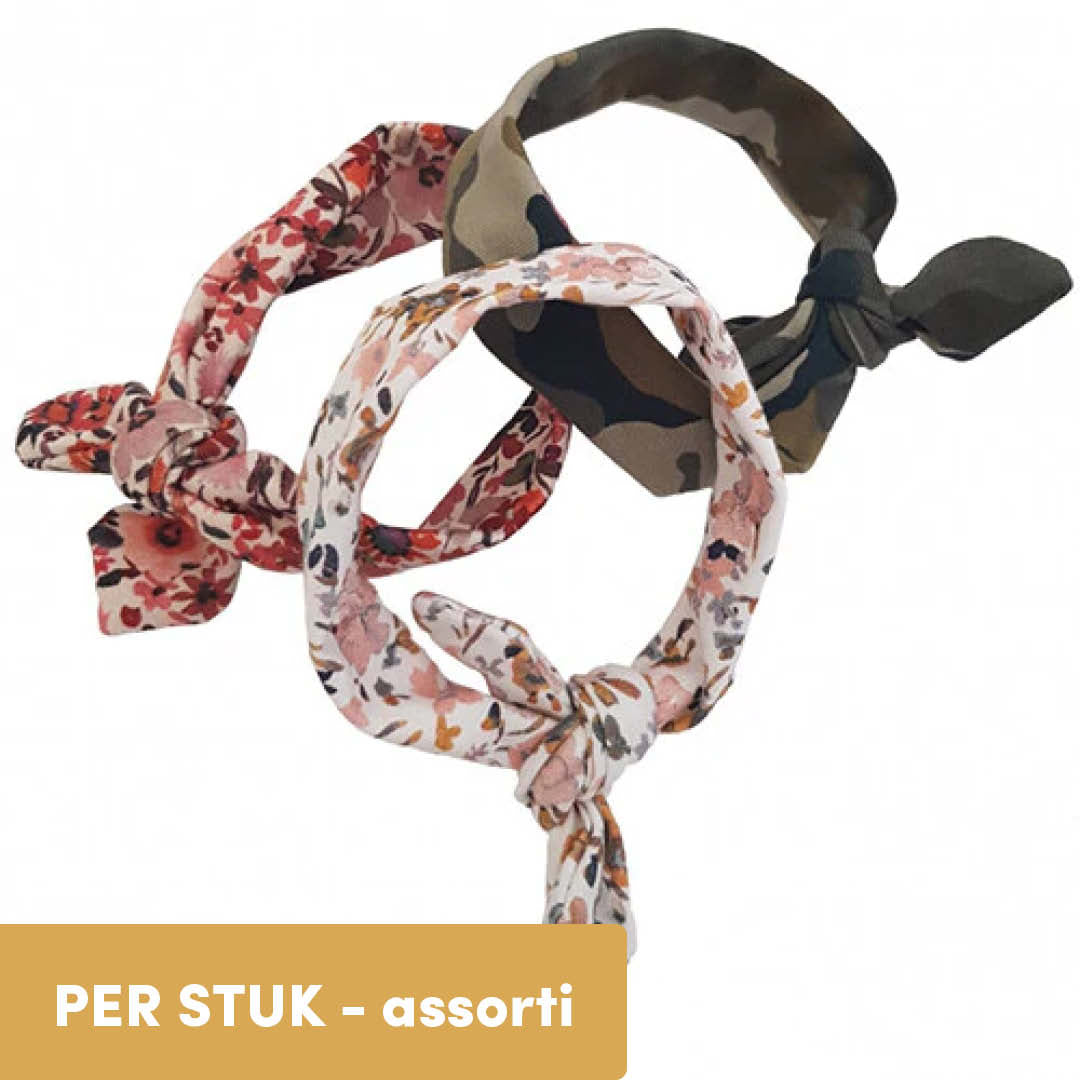 hollie poppenhaarband met knoop - assorti | HO3012 | 0