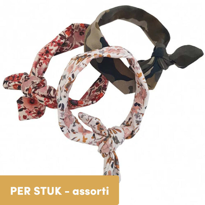 hollie poppenhaarband met knoop - assorti | HO3012 | 0