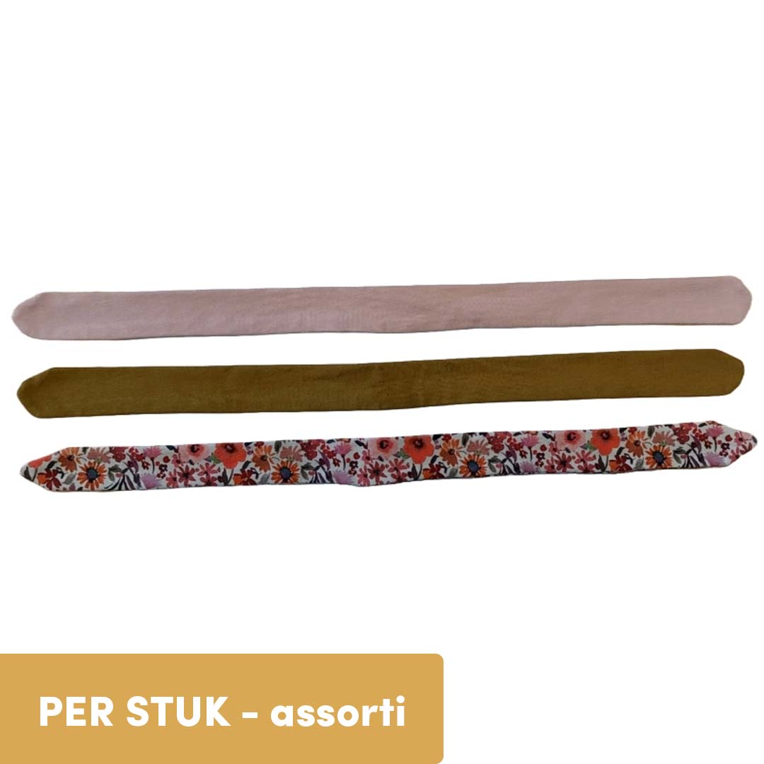 hollie poppenhaarband met knoop - assorti | HO3012 | 12