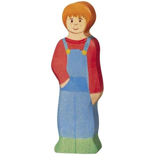 holztiger boerenjongen 10 cm  | 80549 | 0