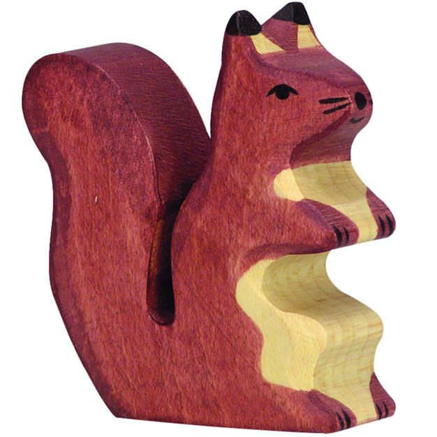 holztiger eekhoorn rechtop 7 cm  | 80106 | 0