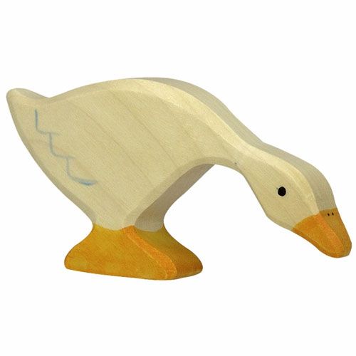 holztiger etende gans 12 cm  | 80028 | 0