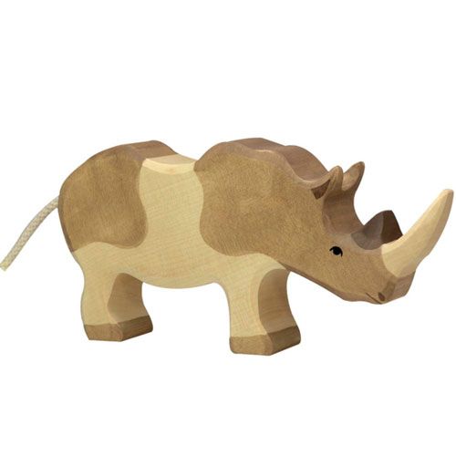 holztiger neushoorn 20 cm | 80158 | 0