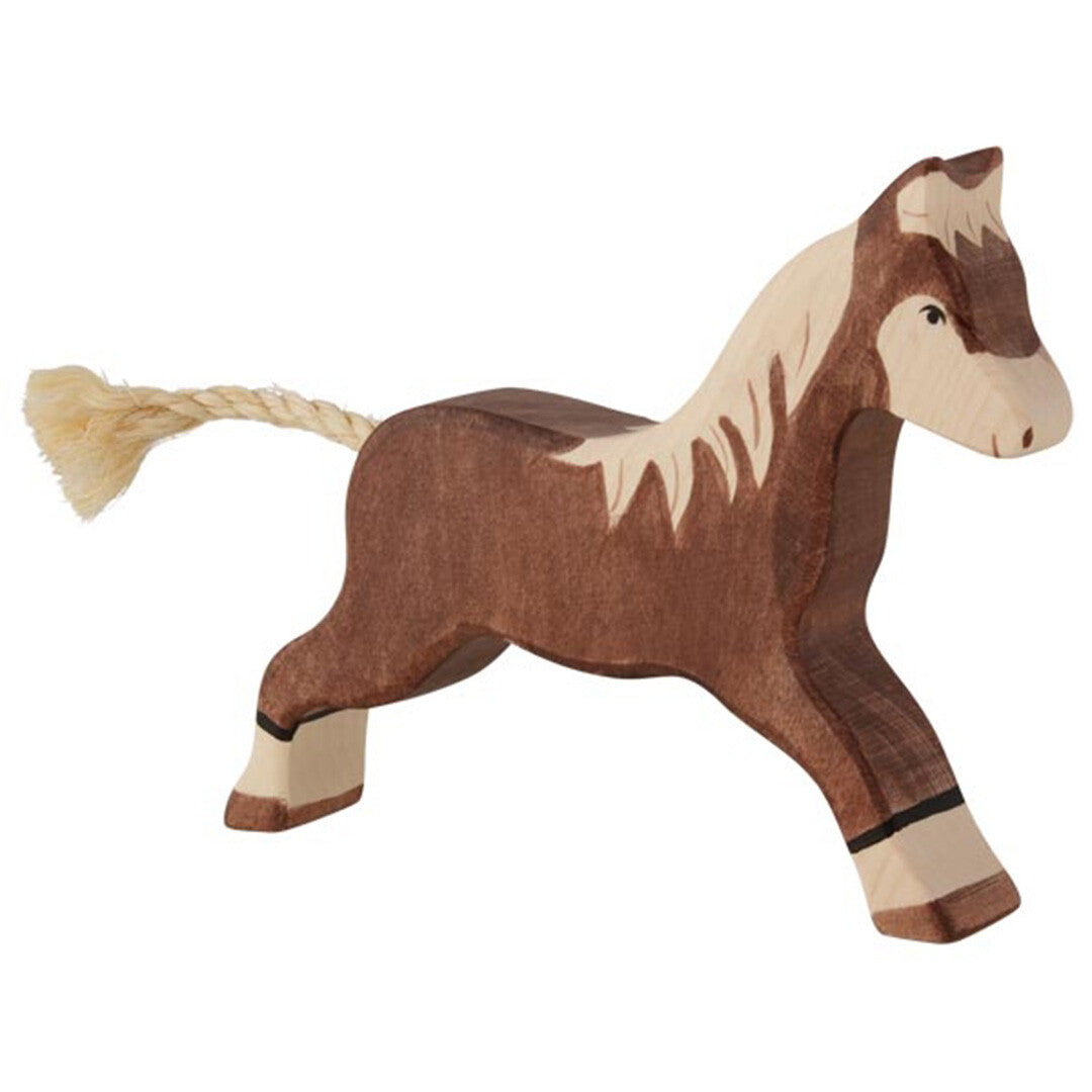holztiger paard rennend - donkerbruin - 16 cm | 80034 | 0