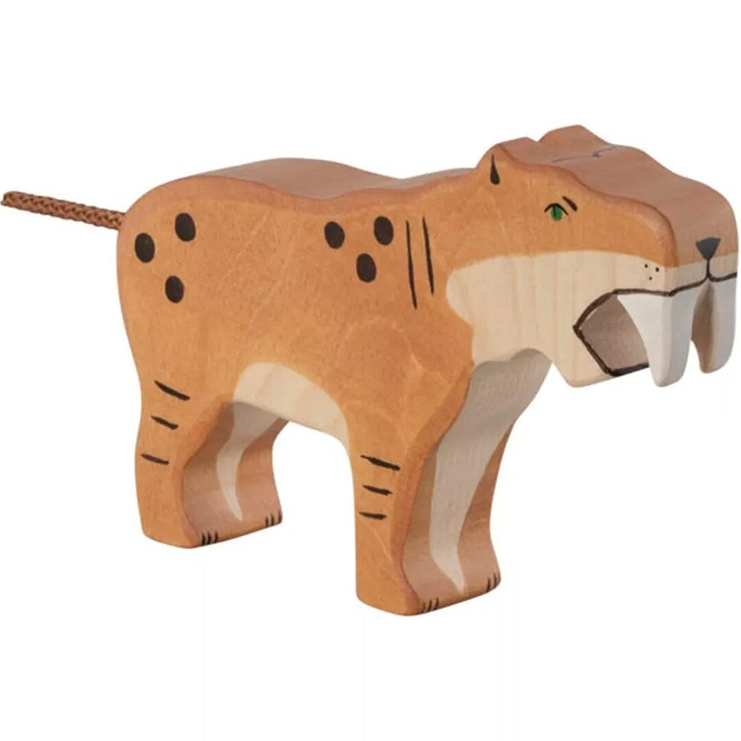 holztiger sabeltandtijger - 14 cm | 80622 | 0