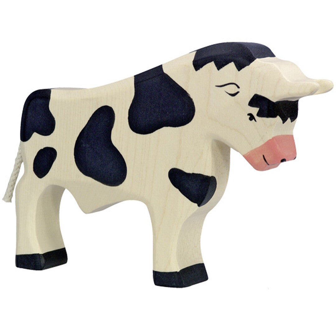 holztiger stier zwart - staand - 19 cm | 80000 | 0