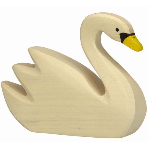 holztiger zwaan zwemmend 11 cm | 80030 | 0