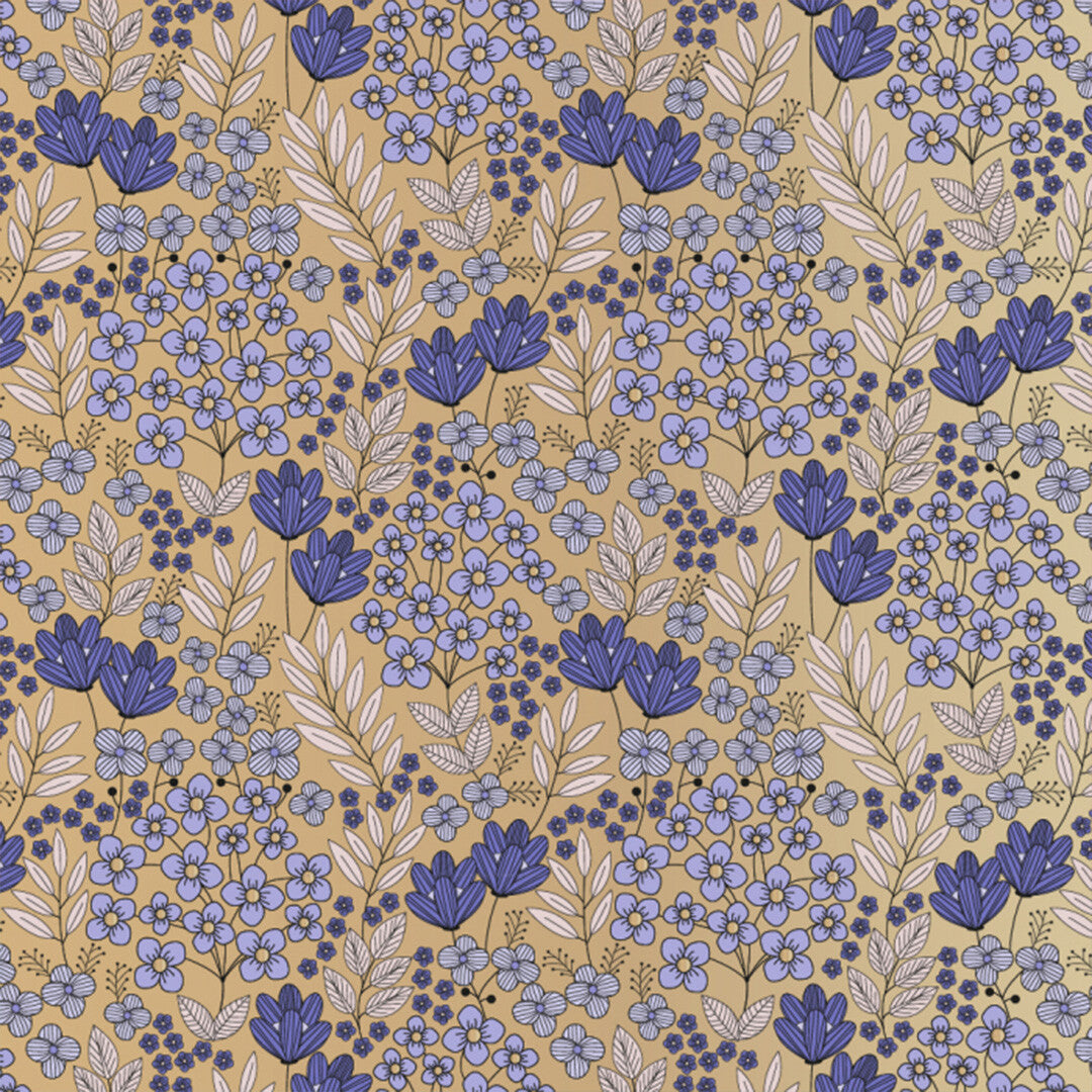 house of products inpakpapier bloemenveld - paars - 3 m   | P51.046.070 | 0