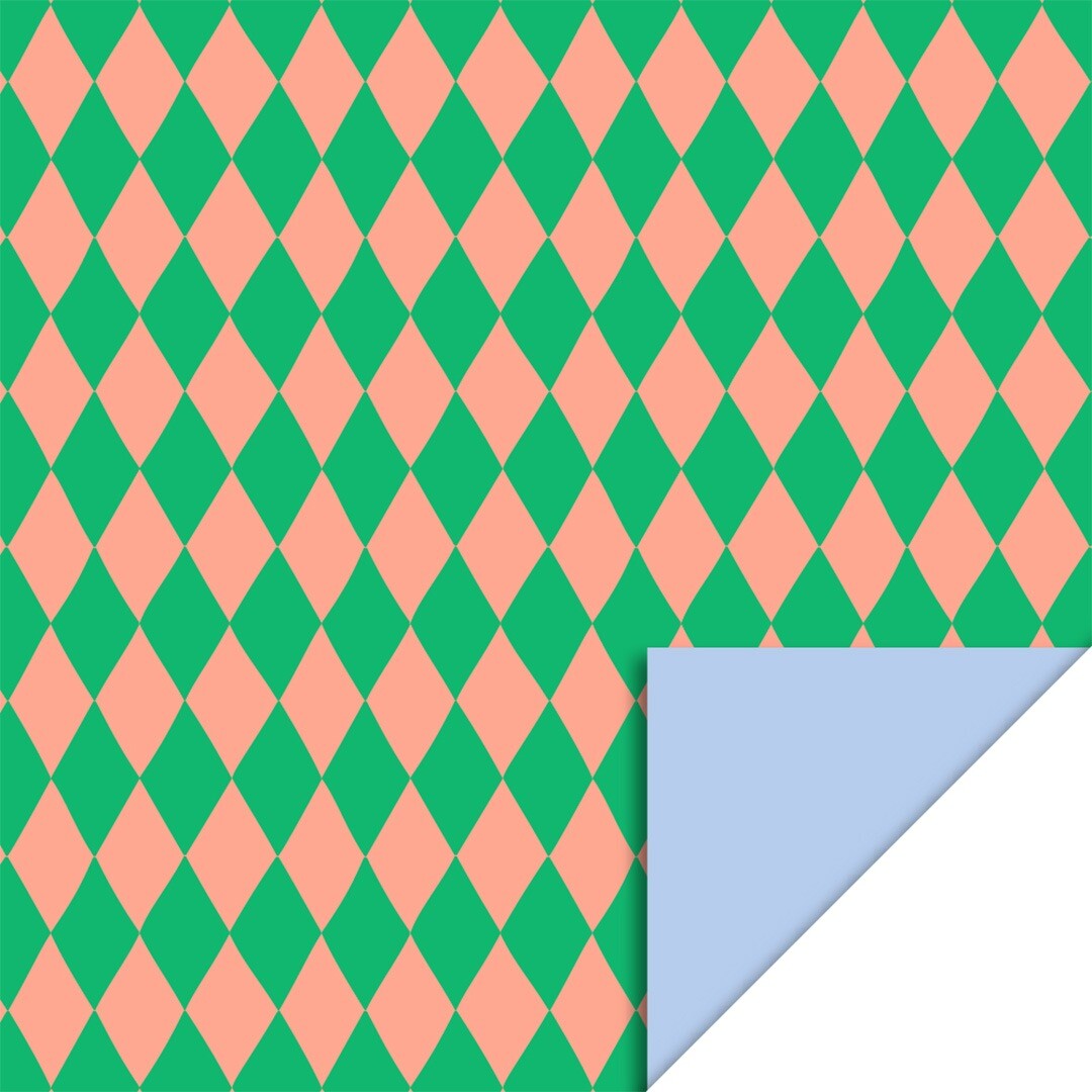house of products inpakpapier harlequin green salmon - light blue - 3 m   | P51.264.070 | 0