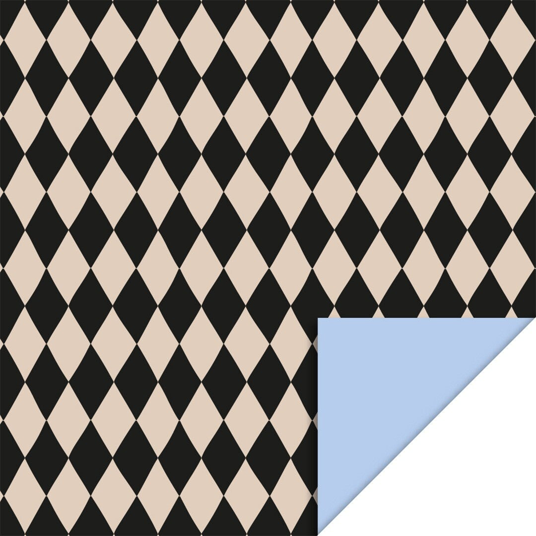 house of products inpakpapier harlequin neutral - light blue - 3 m   | P51.275.070 | 0
