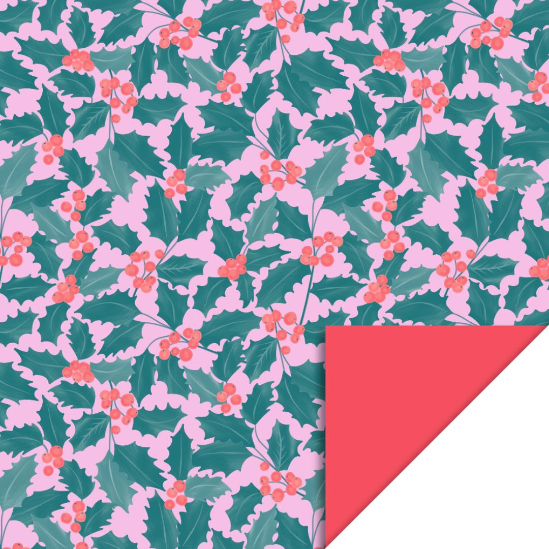 house of products inpakpapier hulstblaadjes - red - 3 m    | P34.222.070 | 0