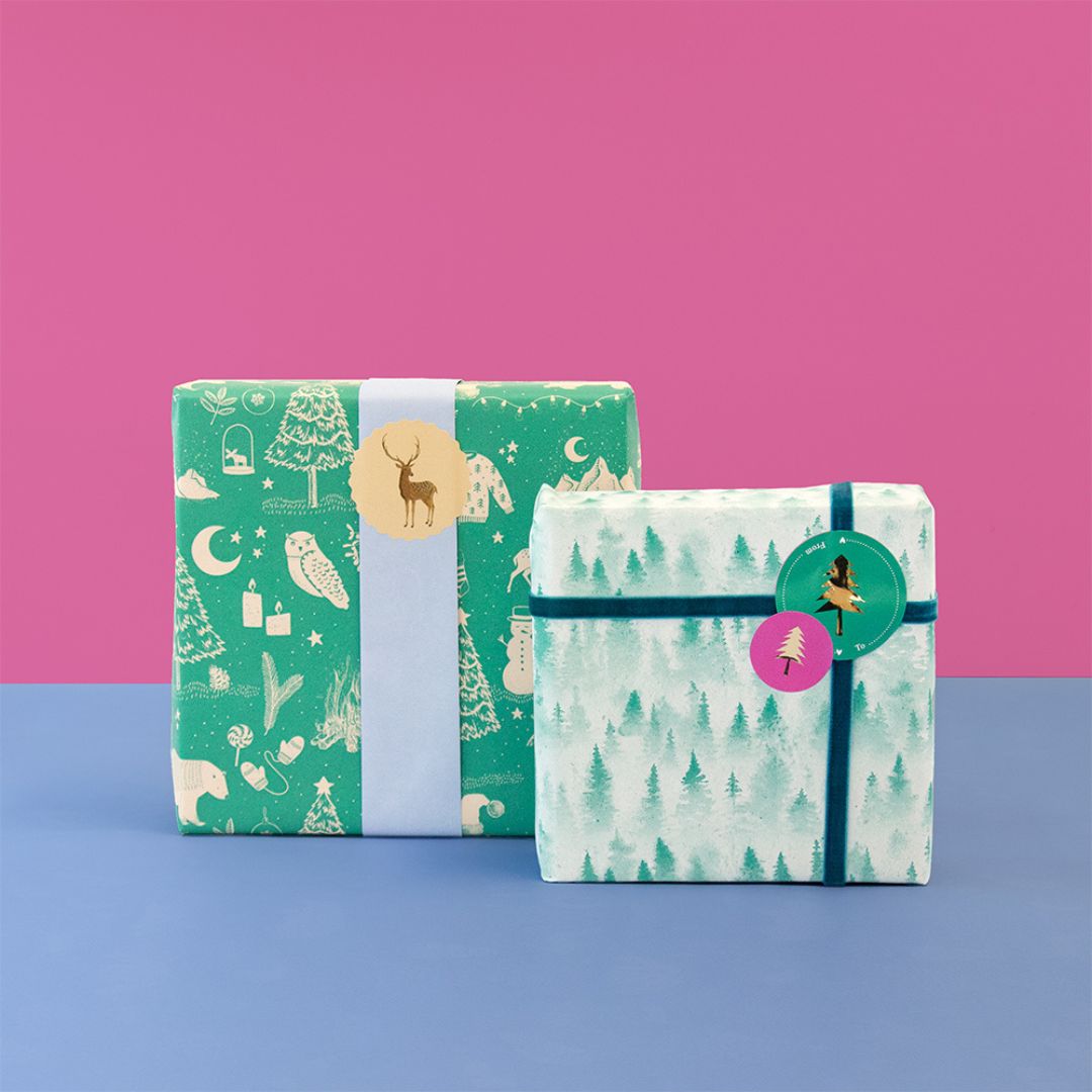 house of products inpakpapier kerst vintage green - 3 m   | P34.223.070 | 2