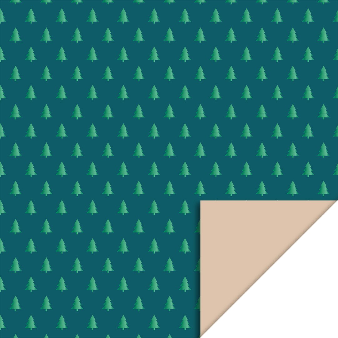 house of products inpakpapier kerstbomen green - nude - 3 m   | P34.207.070 | 0