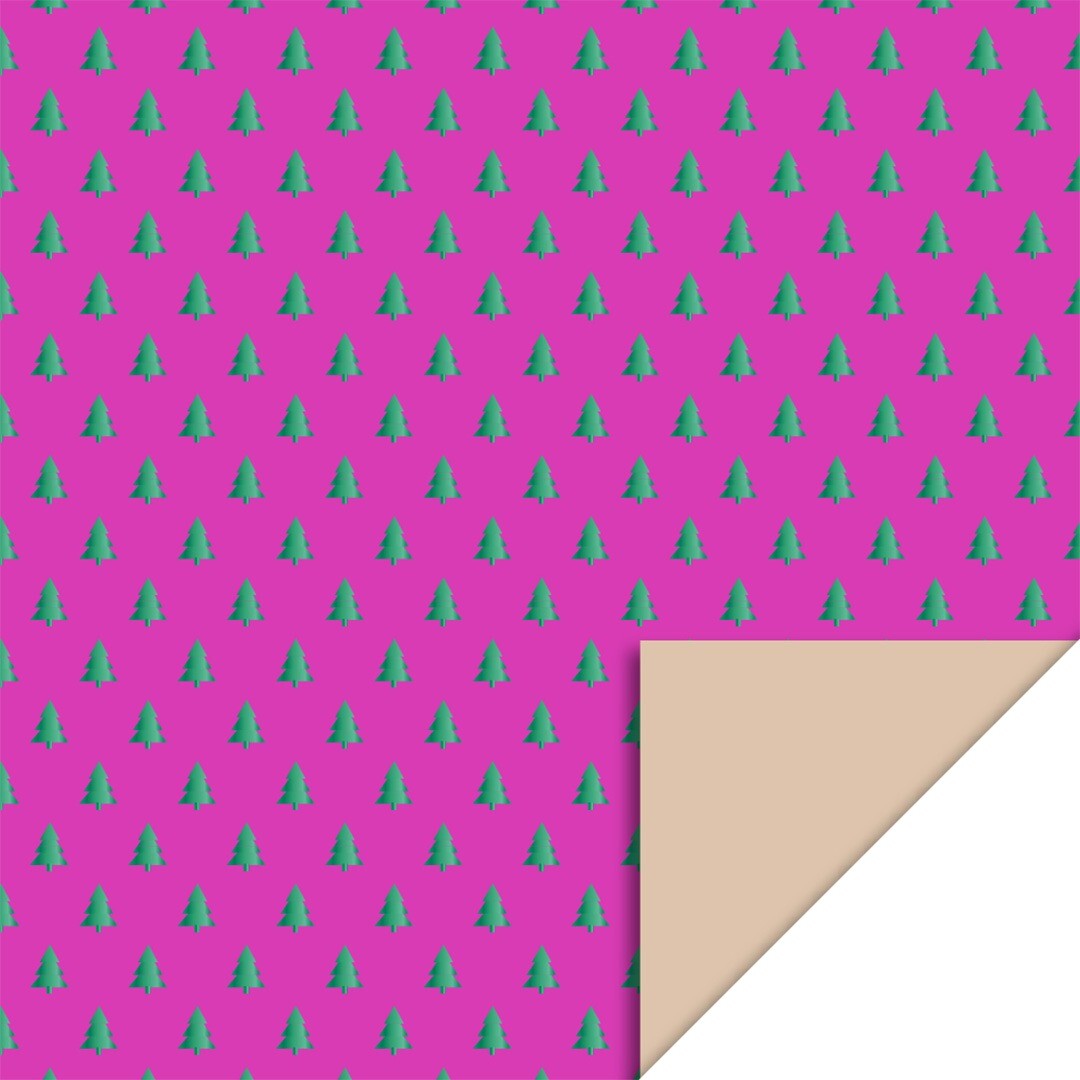 house of products inpakpapier kerstbomen pink - nude - 3 m   | P34.208.070 | 0