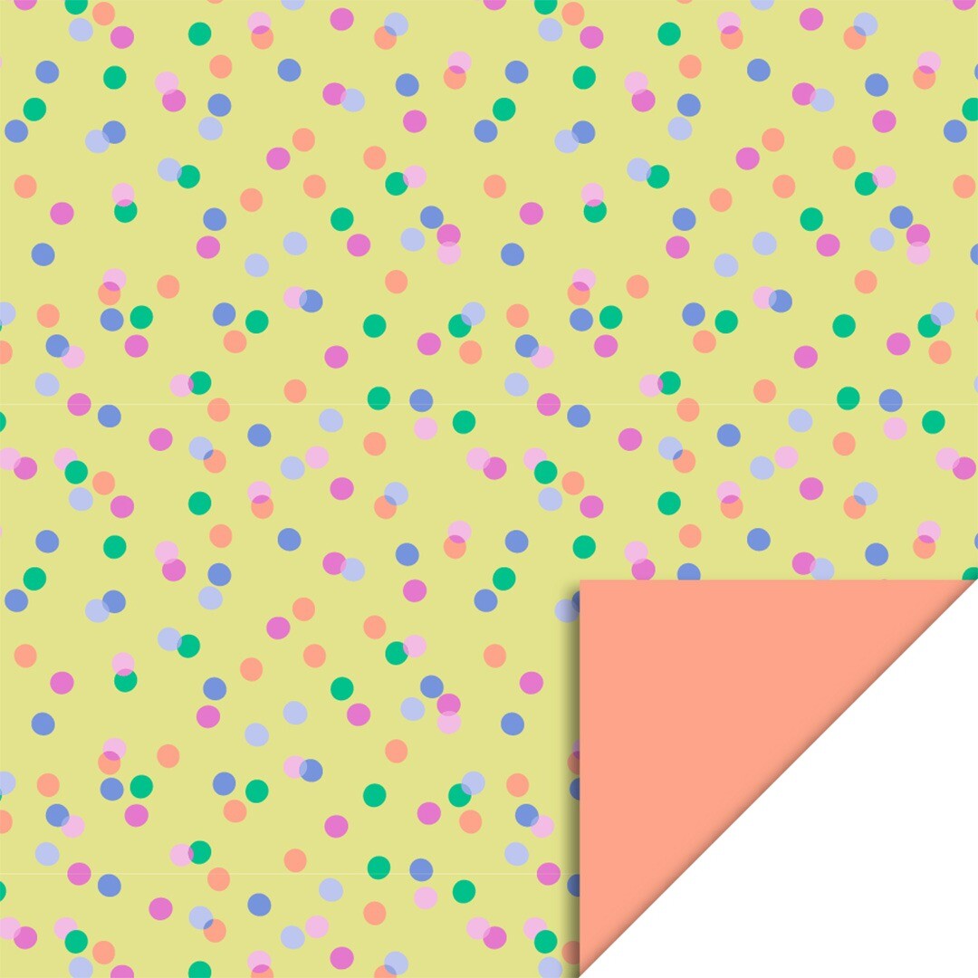 house of products inpakpapier party confetti yellow - salmon - 3 m | P51.232.070 | 0
