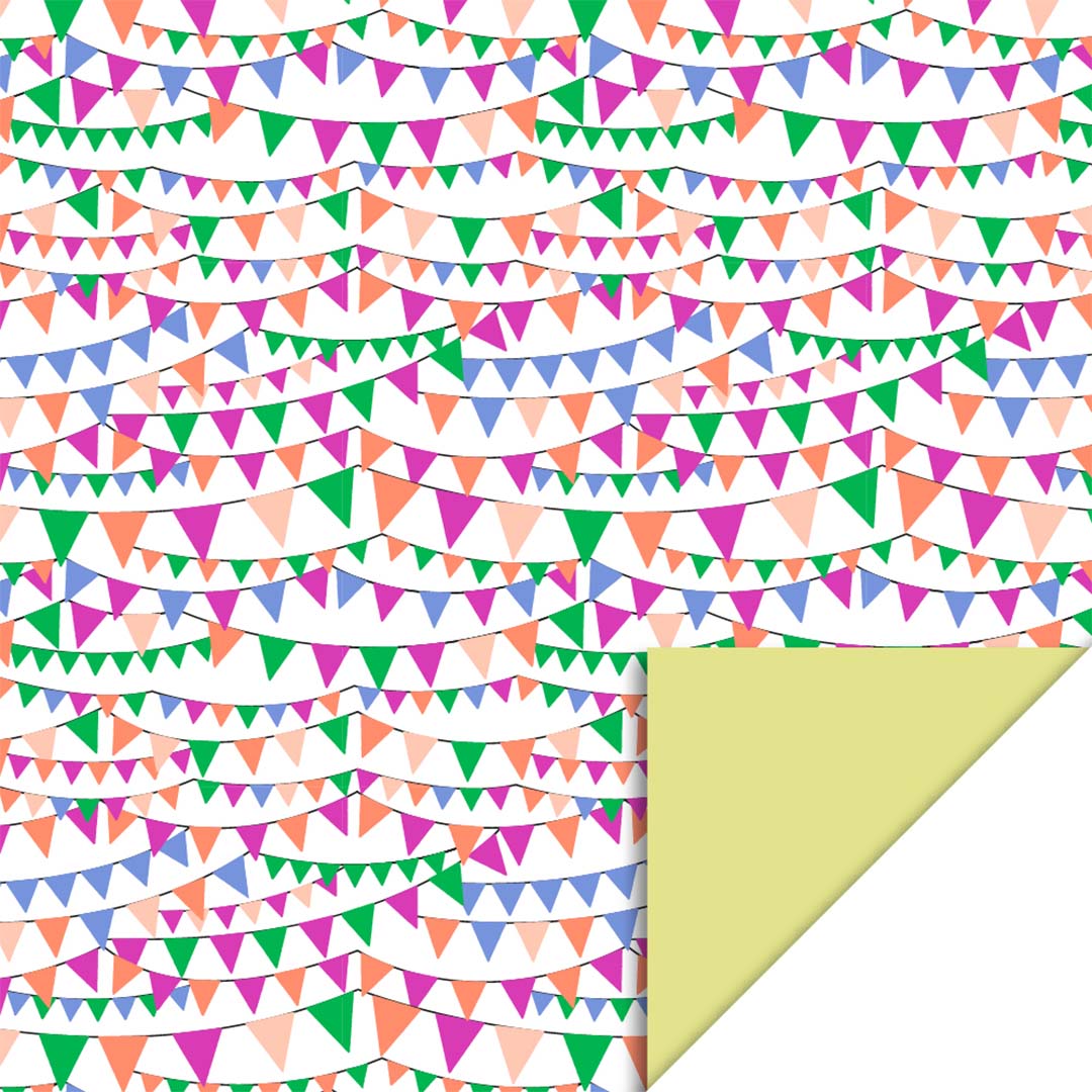 house of products inpakpapier party guirlande - yellow - 3 m | P51.236.070 | 0
