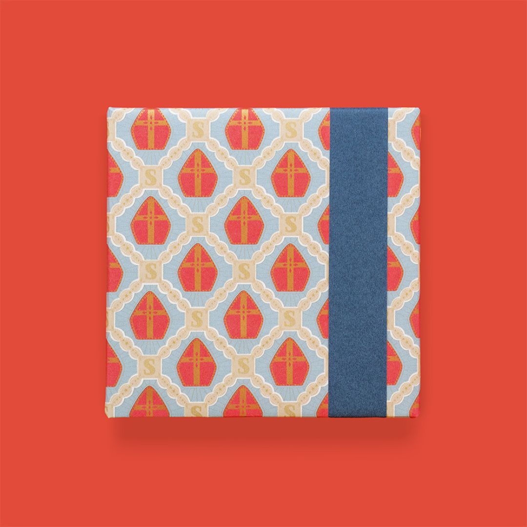 house of products inpakpapier sinterklaas mijter blue - dark blue - 3 m  | P34.203.070 | 1